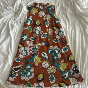 ModCloth In With Excitement Mock Neck Retro Style Dress